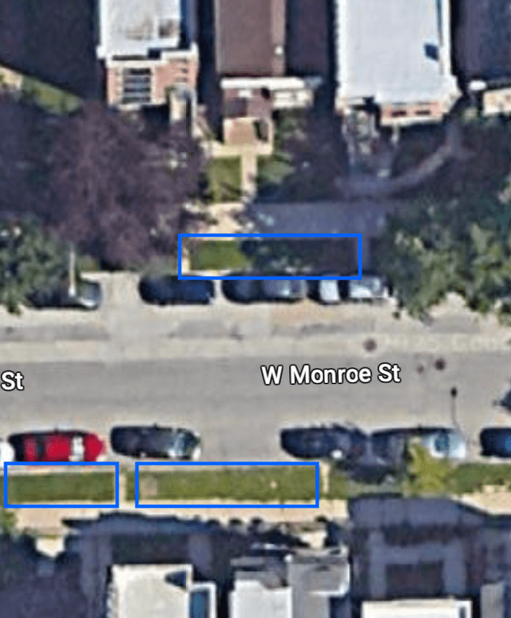 Indicating where a user should click to request a tree
